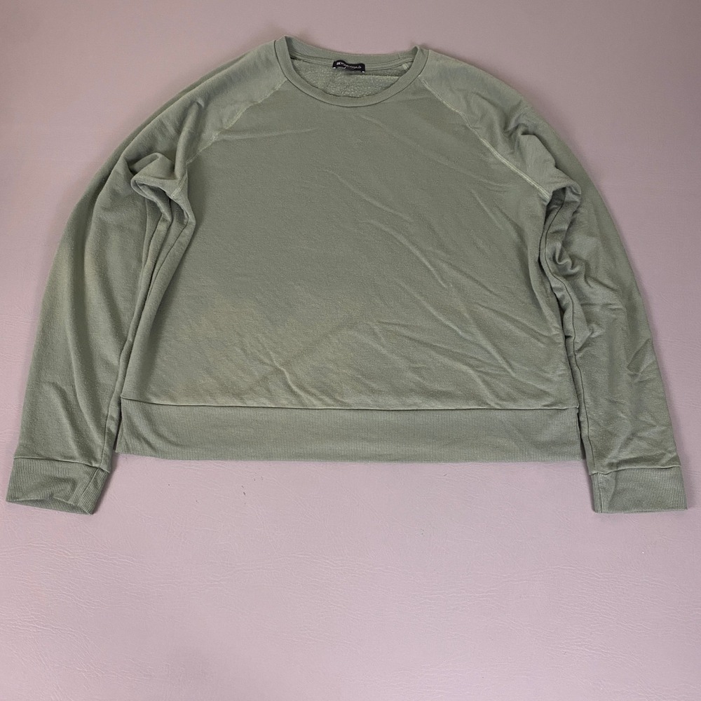 Beyond Yoga Sweatshirt Womens XL Sage Green Modal Raglan Pullover USA Made